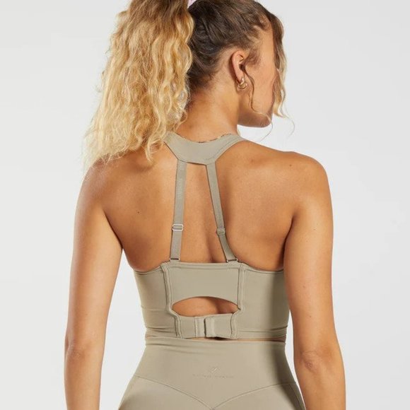 NWT | Gymshark Whitney Longline Bra (Cement Brown) - Picture 3 of 4